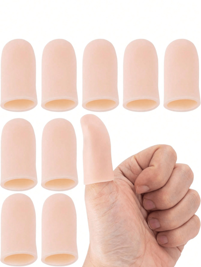 4pcs/6 Pcs/8pcs Gel Finger Sleeves,Silicone Finger Sleeves,Thumb Protection Finger Support Cap Gloves