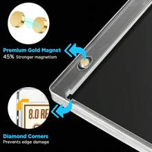 1pc Horizontal Booklet Card Holder, Anti-UV Magnetic Card Holder, Card Photo Frame, High Transparency, Acrylic Board, Size: 146x110x13mm