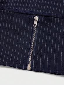 2pcs Set Women Commuting Outfit: Striped Camisole Top + Wide Leg Loose Casual Trousers