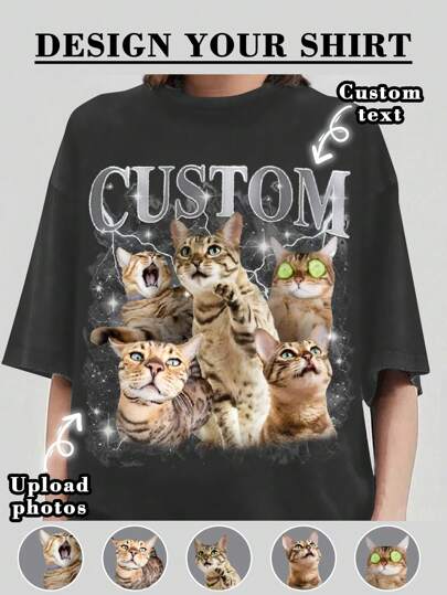 Custom Pet T-Shirt, Vintage 90s Rap Dog Bootleg T-Shirt, 90s Bootleg Shirt, Personalized Bootleg T-Shirt, Gifts,Chic Autumn, Utilitarian Chic, Fall New Style Women, Graphic Print,Casual Wear SS