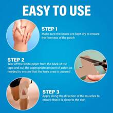 10 Stück Kinesio-Tape für Knie, vorgeschnittenes Kinesio-Tape für Knie, atmungsaktiv, elastisches Kinesio-Tape für Knieunterstützung und Muskulatur