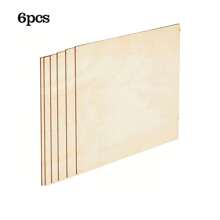 6 件 30 厘米 X 30 厘米/11.8 英寸手工 DIY 木板片，薄木片适用于建筑造型、家居装饰，适用于激光切割、数控雕刻、绘画 - 彩色 - 查看 13