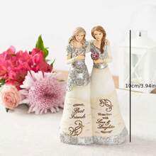 1 pièce Statue d'artisanat d'amitié, sculpture d'ange gardien en polyrésine cadeau de motivation, pour la décoration de la maison, chambre, bureau, bureau, décoration de la pièce (10 cm), cadeau de Noël