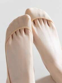 Calcetines de suspensor invisibles, frescos y transpirables para mujer, con diseño de media suela y talón descubierto