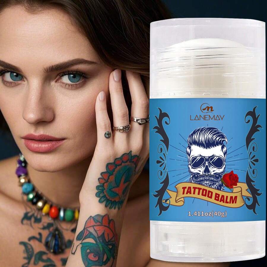 Crema para el cuidado posterior de tatuajes de rosa, cuidado mejorado del color del tatuaje, agente humectante, reparador y aclarador para tatuajes nuevos y antiguos para evitar el desvanecimiento. Utilizado para realzar el color, crema vegana, sin aceite, de rápida absorción, no grasosa