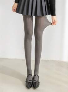 1 szt. Damskie rajstopy Sheer Tights z wycięciem w kształcie serca, wygodne, wyszczuplające, elastyczne, obcisłe legginsy