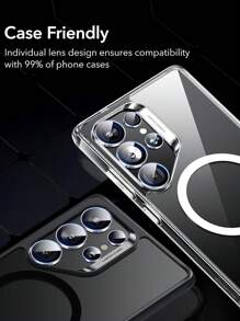 Protecteur d'objectif de caméra pour Galaxy S25 Ultra, protecteur d'objectif unique, verre trempé ultra-fin avec rebord en aluminium, compatible avec la coque Galaxy S25 Ultra, 1 set