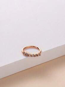 1 Pc Elegant Copper Zirconia Nose Stud - Sparkling Piercing Jewelry For Everyday Wear & Special Occasions - Nose Piercing - View 6