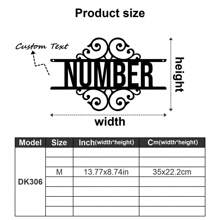 1pc Custom Vintage Metal Doorplate Decorative Art, Rural Street Nameplate Wall Decorations - Personalized Door Numbers And Text - Wall-Mounted Multifunctional Address Signs, House Numbers, Outdoor Address Signs, Farmhouse Door Art,Graphic Print