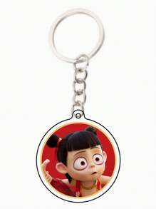 1pc Nezha 2: The Devil Boy Conquers The Dragon King Keychain To Decorate School Bag Pendant (Color Is Subject To The Actual Product)