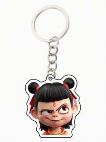 1pc Nezha 2: The Devil Boy Conquers The Dragon King Keychain To Decorate School Bag Pendant (Color Is Subject To The Actual Product)