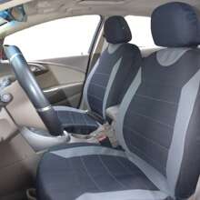 5 Full-Seat Car Seat Cover Universal Style 2 Front Seats 1 Backrest 1 Back Cushion 5 Head Caps Multiple Colors Optional Thin Polyester Fabric 2 Mm Sponge