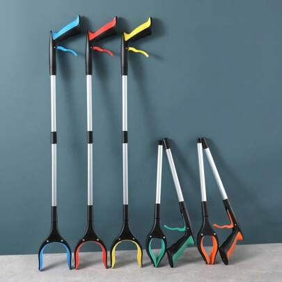 1/2 件装可折叠垃圾夹，360° 旋转头，轻便长柄垃圾爪，可调节爪子和伸缩臂，强磁性尖端，方便的垃圾夹，垃圾拾取工具，花园拾取器，重型垃圾夹，适合老年人，垃圾夹，术后恢复必备礼物，室内/室外清洁用品