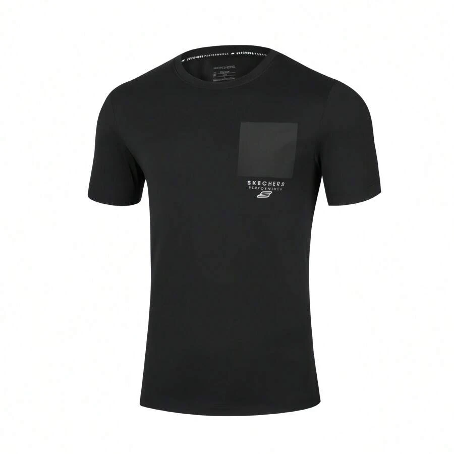 Skechers 健身运动跑步户外运动 T 恤，休闲圆领短袖修身款