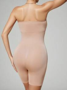1pc Lightweight Breathable Strapless Women Shapewear - Sports Level Waist Cincher & Butt Lifter Design, Seamless Invisible Jumpsuit, Postpartum Recovery & Yoga Outfit - Multi-Size Nude Shaping Jumpsuit Gym Accessories