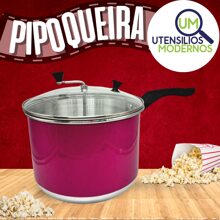 Popcorn Maker No. 20 Aluminum With Glass Lid 4 Liters - 玫紅色 - 查看 7