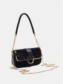 2025 Nouveau sac sous les bras à la mode, sac carré petit minimaliste chic de haute qualité avec chaîne, sac à bandoulière/croisé polyvalent et décontracté avec motif losange