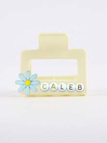 1pc Custom Hair Claw 5cm Clip Custom Letter Clip Fashionable And Cute Daisy Hair Clip, Back Of The Head Plate Hair Clip Hair Claw Suitable For Valentine's Day Gifts, Anniversary Gifts, Party Gifts, Mother's Day Gifts, Gifts For Best Friends