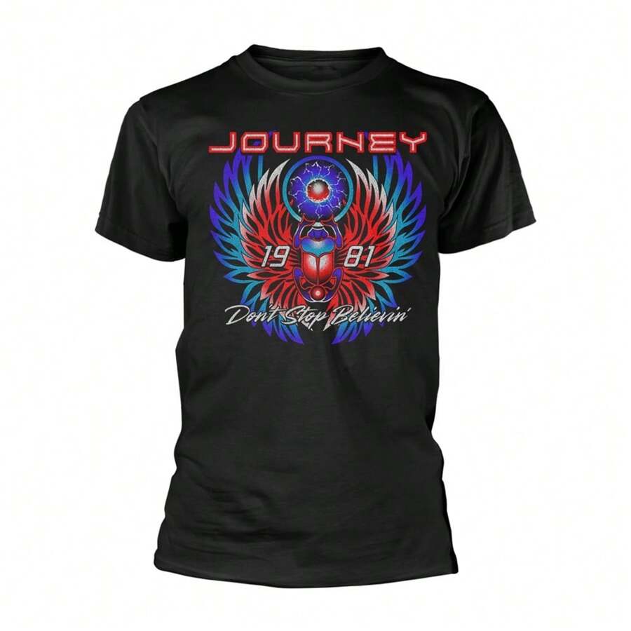 Journey | Official Band T-Shirt | Believin - 48-Hour Fast Shipping!  - Black - View 1