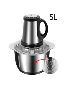 Mini Electric Meat Mincer With Double Blade Stainless Steel Meat Mincer For Kitchen, Vegetables, Onions, Garlic, Salads, Baby Food, Fruits, Nuts