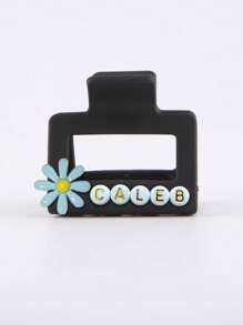 1pc Custom Hair Claw 5cm Clip Custom Letter Clip Fashionable And Cute Daisy Hair Clip, Back Of The Head Plate Hair Clip Hair Claw Suitable For Valentine's Day Gifts, Anniversary Gifts, Party Gifts, Mother's Day Gifts, Gifts For Best Friends