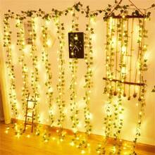 1 Peça 2m/5m/10m Artificial Ivy Garland String Lights, Pendurado Flores Guirlanda Luzes de Fadas para Festa, Quarto, Casamento, Escadas, Corrimão, Varanda, Corredor, Parede, Decoração Interna