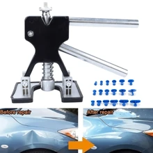 汽車凹痕拉手凹痕刮痕汽車全車無漆修復工具套裝汽車凹痕去除工具套裝（不包括膠槍） - 黑色 - 查看 14