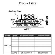 1pc Custom Vintage Metal Doorplate Decorative Art, Rural Street Nameplate Wall Decorations - Personalized Door Numbers And Text - Wall-Mounted Multifunctional Address Signs, House Numbers, Outdoor Address Signs, Farmhouse Door Art,Graphic Print