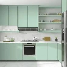 1 Cuộn Giấy dán tường màu trơn có họa tiết dệt kim tự dính, Chất liệu lá PET - Giấy tiếp xúc chống thấm nước và chống ẩm, Có thể bóc và tháo rời, Nhãn dán trang trí nhà, Dễ dán, Màu kem trắng/Trà sữa/Cam/Xanh lá/Xanh lam, Dùng cho tủ, bàn, giá sách, Cải tạo đồ nội thất, Phòng ngủ, Phòng khách, Bảo vệ & trang trí tường bếp, Kích thước 40/60/80*300/500/1000cm - Nhiều màu - Xem 4