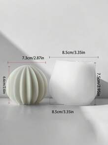 Geometrische Kunst asymmetrische Sphäre Aromatherapie Kerze Silikon Form 1 Stück DIY handgefertigte Sphäre Seife Gips Kerze einfache Entnahme sauber wiederverwendbar für Heim Dekoration Geschenk Präsentation Party - Weiss - Übersicht 16