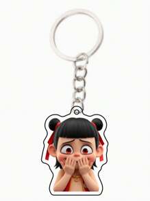 1pc Nezha 2: The Devil Boy Conquers The Dragon King Keychain To Decorate School Bag Pendant (Color Is Subject To The Actual Product)