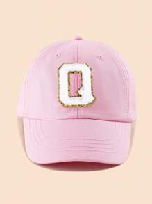 1pc Pink Letter Patch Baseball Cap, 8-16 Years Old Girls Snapback Hat, Suitable For Spring, Summer, Autumn, Winter, Party Decoration Headwear - Pink - View 28