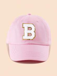 1pc Pink Letter Patch Baseball Cap, 8-16 Years Old Girls Snapback Hat, Suitable For Spring, Summer, Autumn, Winter, Party Decoration Headwear - Pink - View 21