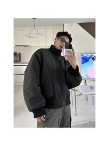 Spring New Stand Up Collar Baseball Jacket For Men, Retro, High Street, Stylish, Versatile, High-End And Stylish Jacket