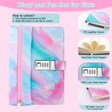 Secret Diary For Girls Age 7-15, Lockable Journal With Pen, Birthday Back To School Gift, Teen Notebook - Rectangle - View 4