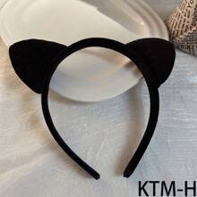 Sanrio Sanrio Leopard Print Hair Band Hello Kitty Cartoon Wash Face Wash Hair Band Hello Kitty Masquerade Dress Up Hello Kitty Cute Hair Decoration Hello Kitty Head Broken Hair Cutter Theme Will Play Props