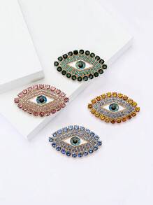 1pc Rhinestone Devil Eye Brooch For Women Creative Brooches For Bag, Sweater, Coat, Hat, Shoes, Dress, Suit - Eye Brooch - View 2