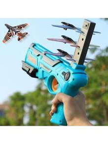 1 套发射飞机飞行玩具 - 户外飞行玩具 - 泡沫飞机玩具 - 弹射飞机 - 长飞行距离 - 随机颜色迷你飞机 - 生日礼物 - 圣诞礼物 - 完美礼物