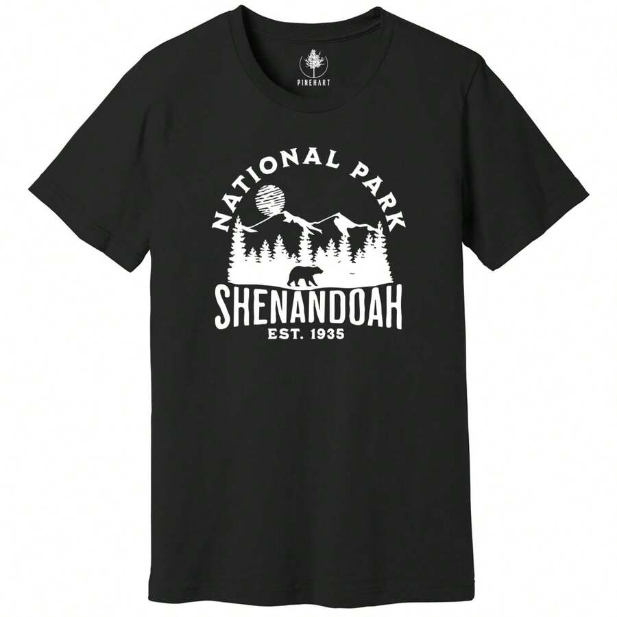 National Park Shirts, Shenandoah National Park Shirt, Shenandoah Park Hiking - Black - View 1
