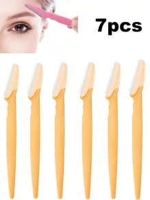 7件套眉毛修剪器、体毛修剪器、面部及眉毛剃须刀套装，配有长柄剃刀刀片和精密刀头，适合旅行、化妆、家居装饰、梳妆台、卧室、化妆配件、眉毛剃刀、圣诞礼物、化妆品、化妆工具、便宜货、礼物、女士礼物、圣诞礼物、赠品、旅行、便宜货、旅行必备品 - 彩色 - 查看 10