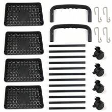 Large 4-Tier / 3-Tier Kitchen Storage Rack Trolley Cart With Wheels Bathroom Laundry Rolling Rack 99*37*26cm