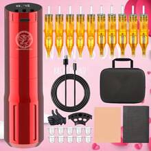 DONGYUNTATTOO Valentine'S Day Tattoo Kit Wireless Tattoo Pen Kit Tattoo Gun Kit With 10 Tattoo Cartridge Needles, Power Supply Long Battery Life, Portable Design Tattoo Machine Kit Complete Tattoo Machine Kit Perfect For Tattoo Beginners