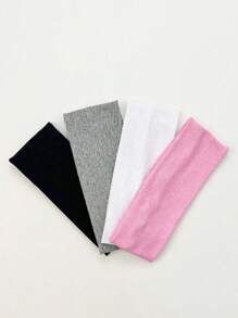 1/4pcs Multi-Color Fabric High-End Fashionable Headband, Suitable For Daily Exercise And Sports Hair Band Turban Headband Sweatband Fall Winter Hair Accessories For Women For Vacation Outfits Woman Women Bandanas Fashion Women Scarf - Multicolor - View 4