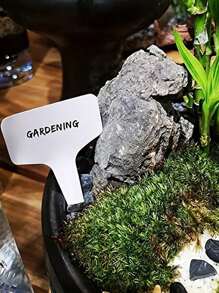 100 Stück weiße T-förmige Pflanzenetiketten, wasserdichte Outdoor Garten Pflanzenschilder, wiederverwendbare Baumschul-Pflanzenschilder für Gärtner und Hausbesitzer, geeignet für Pflanzungen, Töpfe und Saattabletts, Frühlingsfest