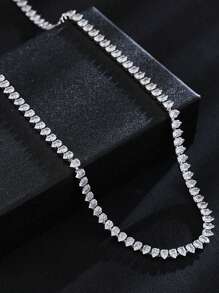 1pc Elegant Water Drop Luxury AAA+ Cubic Zirconia Wedding Party Bridal Necklace Accessories Jewelry