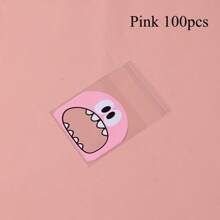 100 Stück Einweg-Bonbon-Aufbewahrungsbeutel, zufällige Farbvarianten mit Cartoon-Grafiken für Kekse-Verpackung - Verschiedenfarbig - Übersicht 13