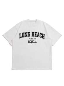 男士字母印花圆领宽松休闲短袖T恤