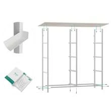 Commode à 8 tiroirs en tissu, meuble de rangement pour chambre, cadre en métal, pour canapé, salon, gris foncé