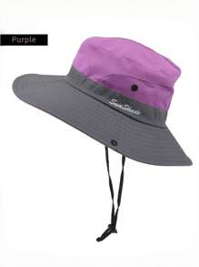 1pc Unisex Fashion Multifunctional Sunshade Bucket Hat With Letter Embroidery, Double-Sided Sun Hat, Suitable For Outdoor Vacation Travel - Multicolor - View 17