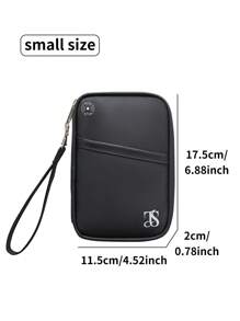 1pc RFID Blocking Passport Holder, Waterproof Travel Document Organizer With Card Slots